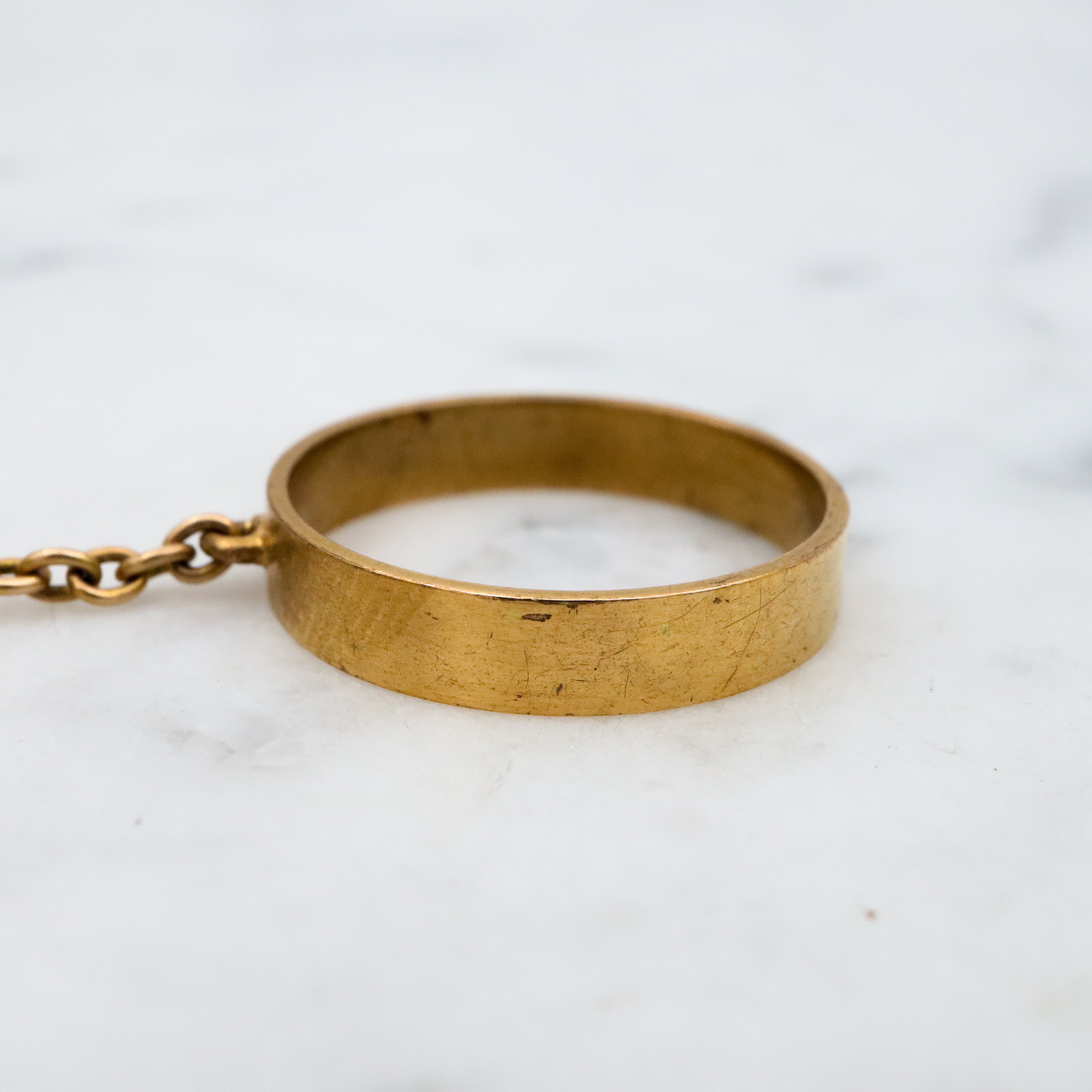 rare antique Egyptian Revival 14k gold scarab beetle handkerchief holder with ring